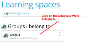 You will see the Class your ward belongs to. Click here