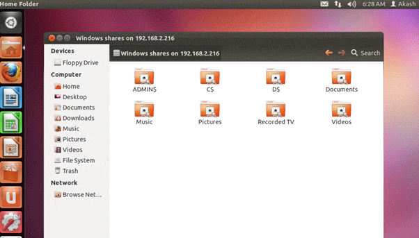 Accessing Network share in Ubuntu
